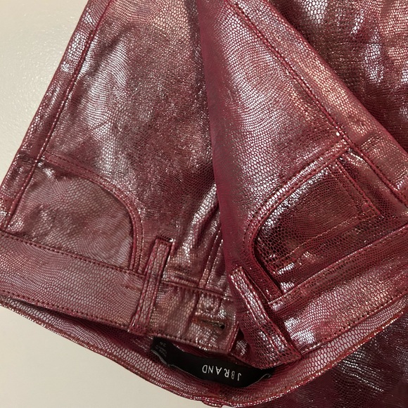 JBrand Leather metallic pink pants - Picture 4 of 5